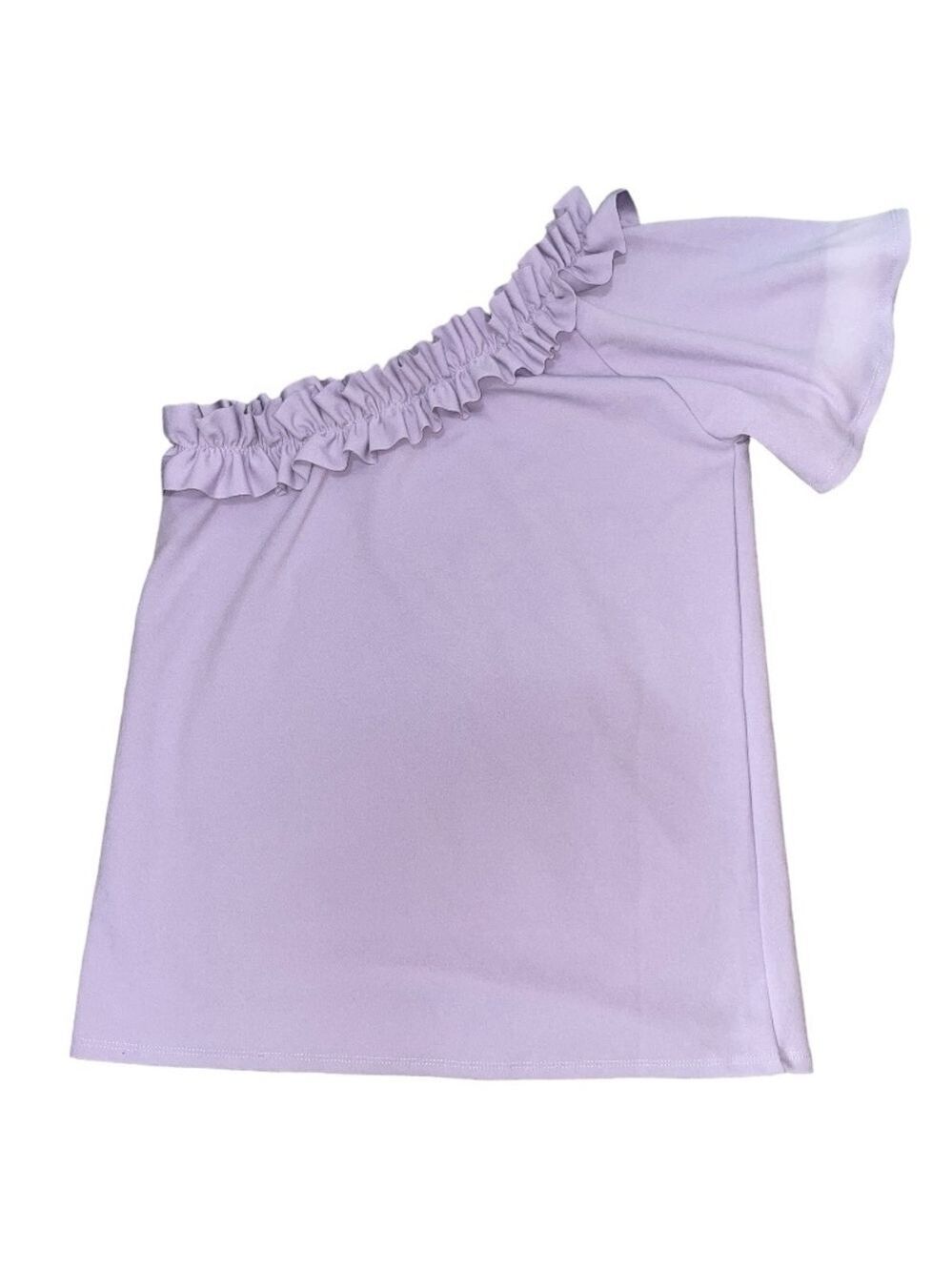 BIBI One Shoulder Ruffle Top Women's Small Pastel - Picture 4 of 12